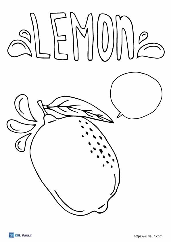 free lemon coloring pages 4