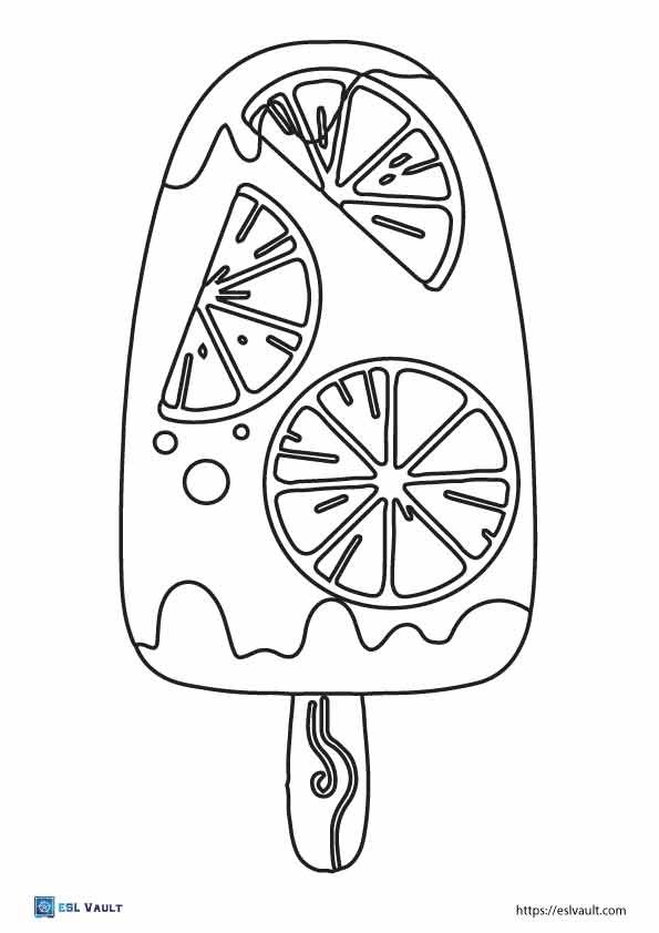 free lemon coloring pages popsicle