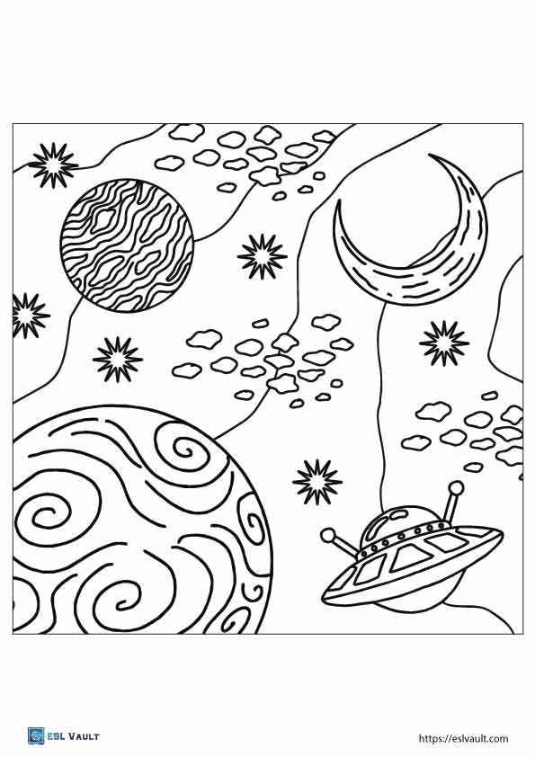 free ufo coloring page pdf
