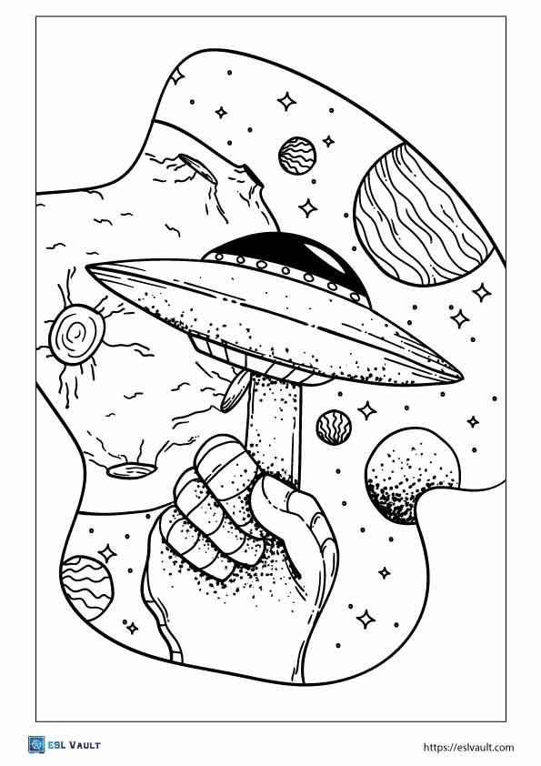 free ufo coloring pages for adults