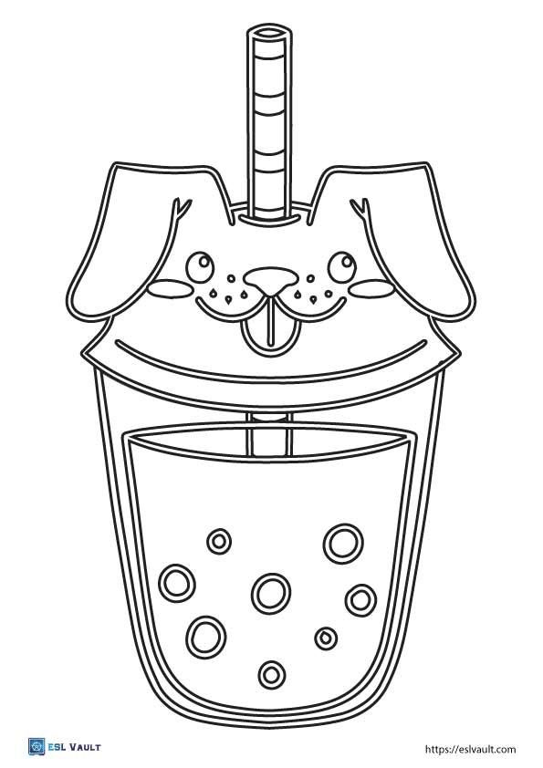 kids boba coloring pages