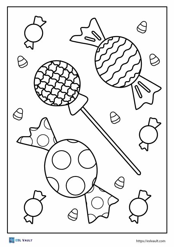 candy coloring page