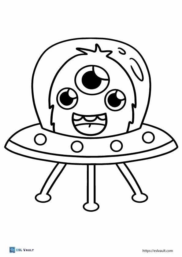 kids ufo coloring pages