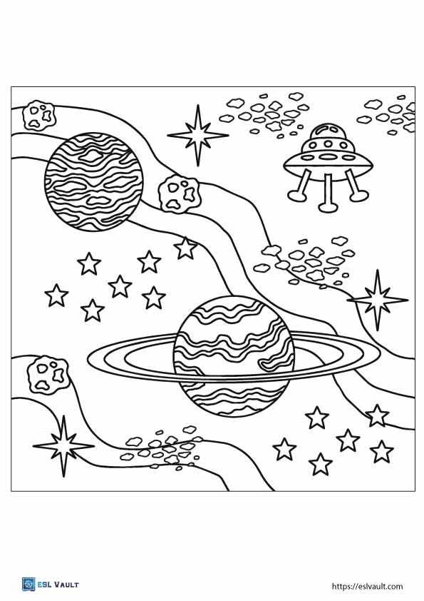 printable ufo coloring page
