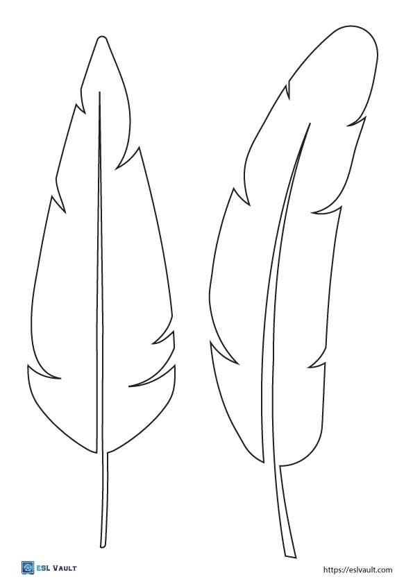 simple feather templates