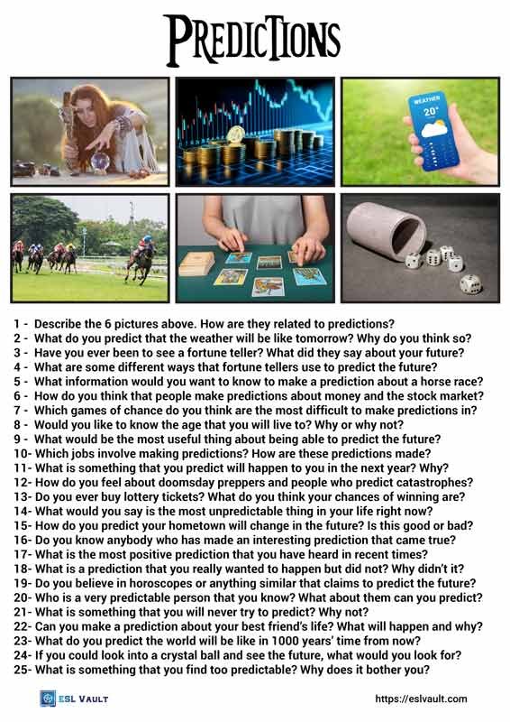 25 Fun Conversation Questions About Predictions ESL Vault