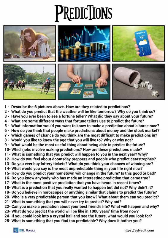 25 Fun Conversation Questions About Predictions ESL Vault 25-fun-conversation-questions-about-predictions-esl-vault