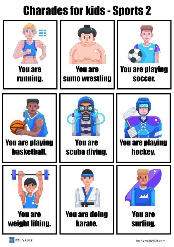 charades for kids sports 2