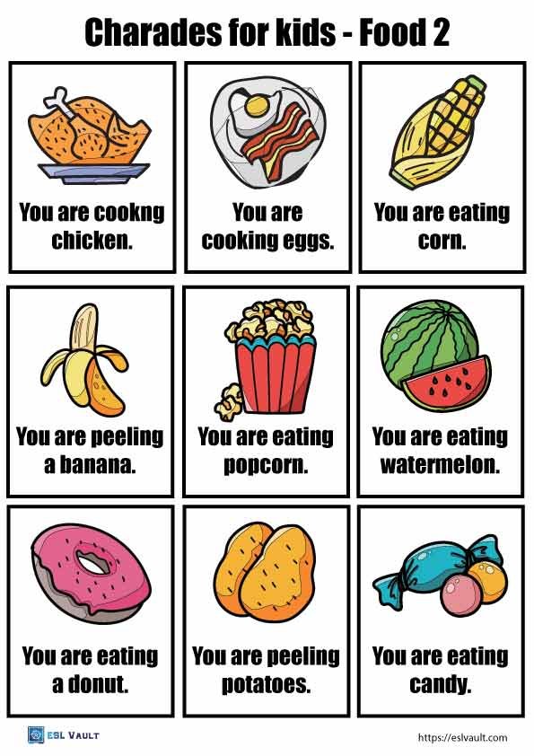 food charades for kids 2