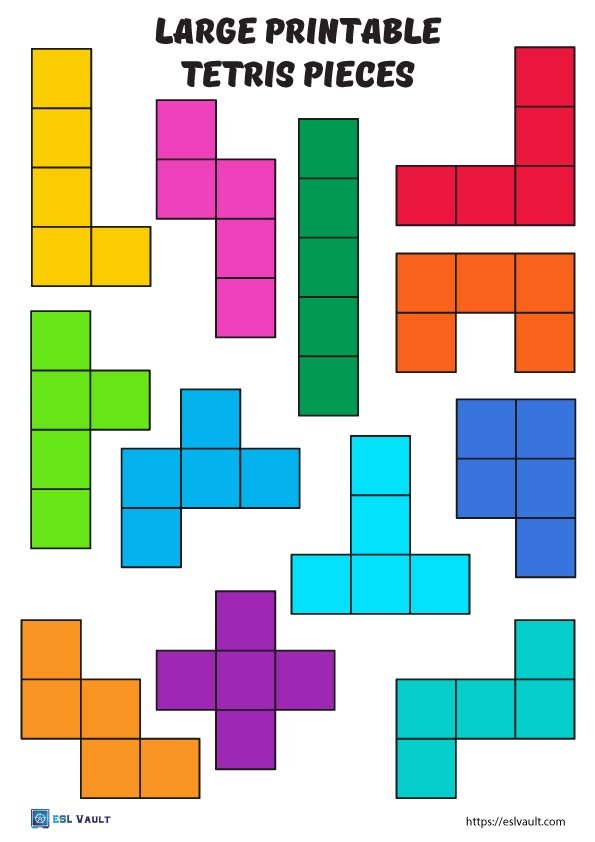 large printable tetris pieces
