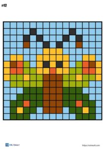 15 Free pixel art color by number pages (PDF) - ESL Vault