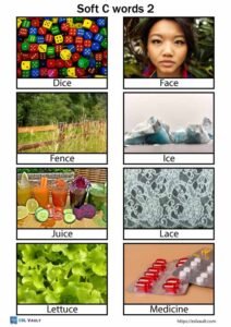 Soft C words - words list and pictures - ESL Vault