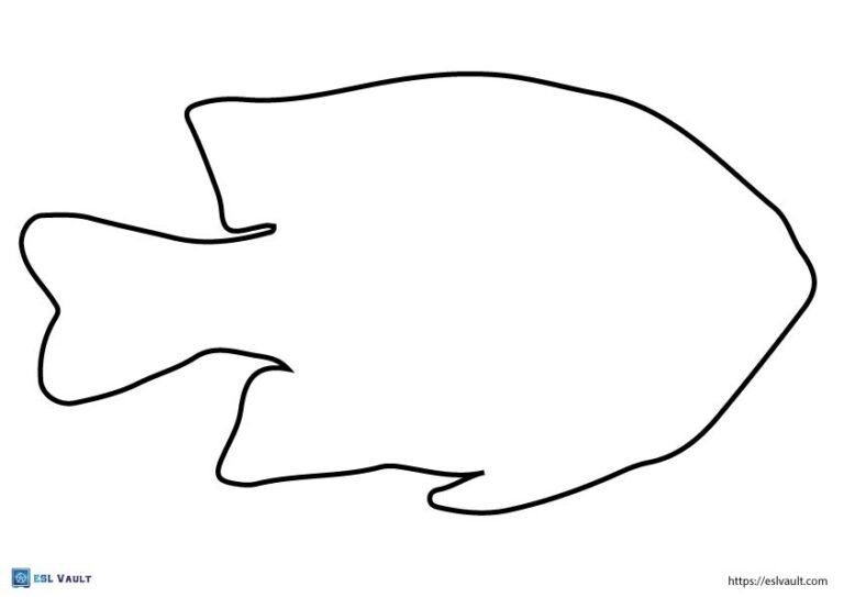 Free printable fish outline templates (18 PDFs) - ESL Vault