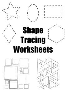 free printable shape tracing worksheets
