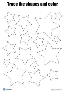 13 Free printable shape tracing worksheets - ESL Vault