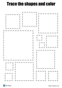 13 Free printable shape tracing worksheets - ESL Vault
