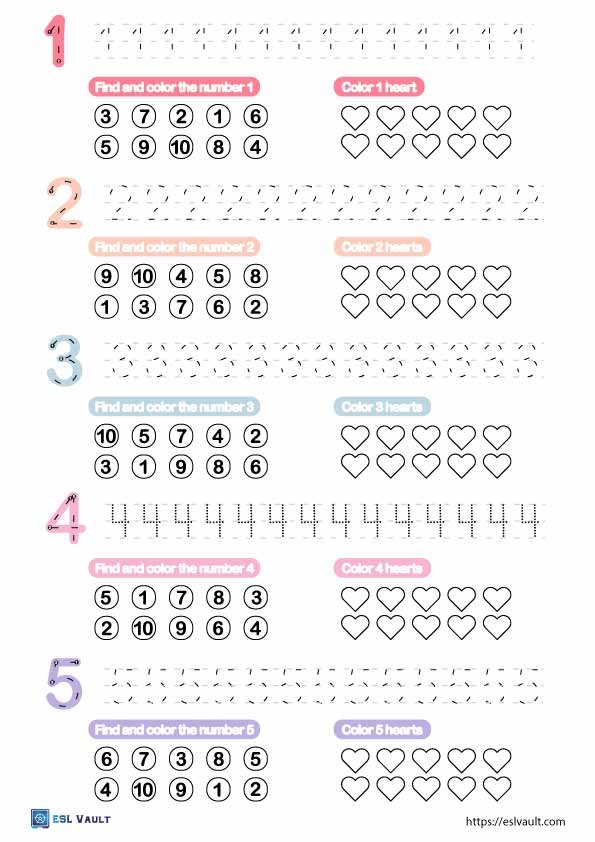 number tracing worksheets free
