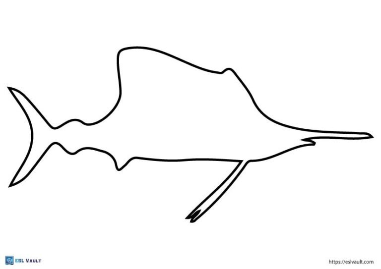 sailfish outline template