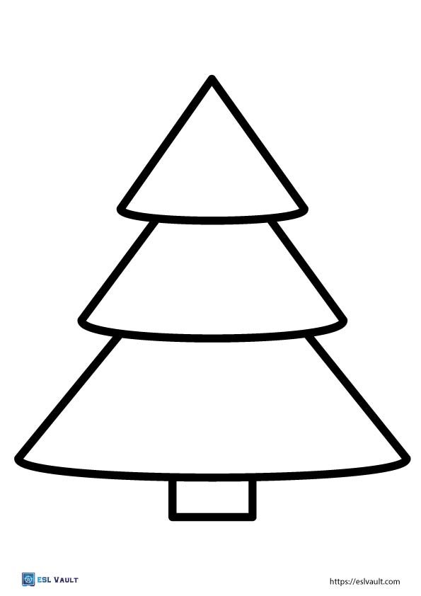 xmas tree outline template