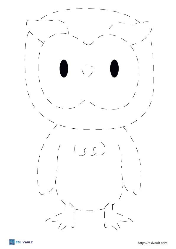 animal tracing templates owl