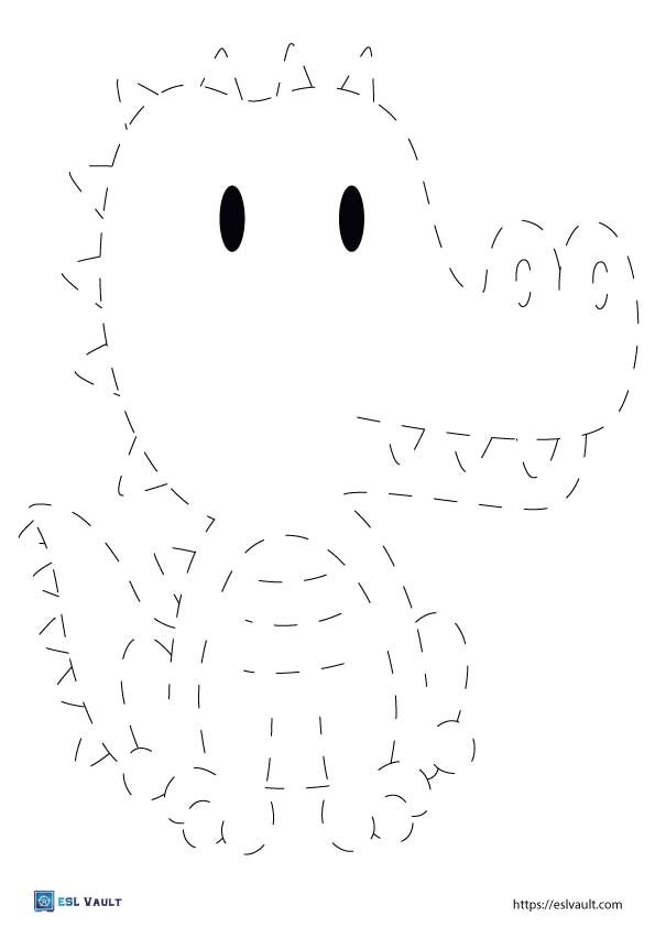 animal tracing pages crocodile