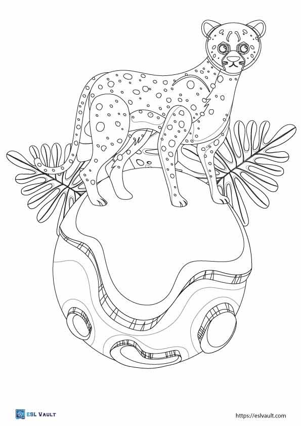cheetah coloring page printable