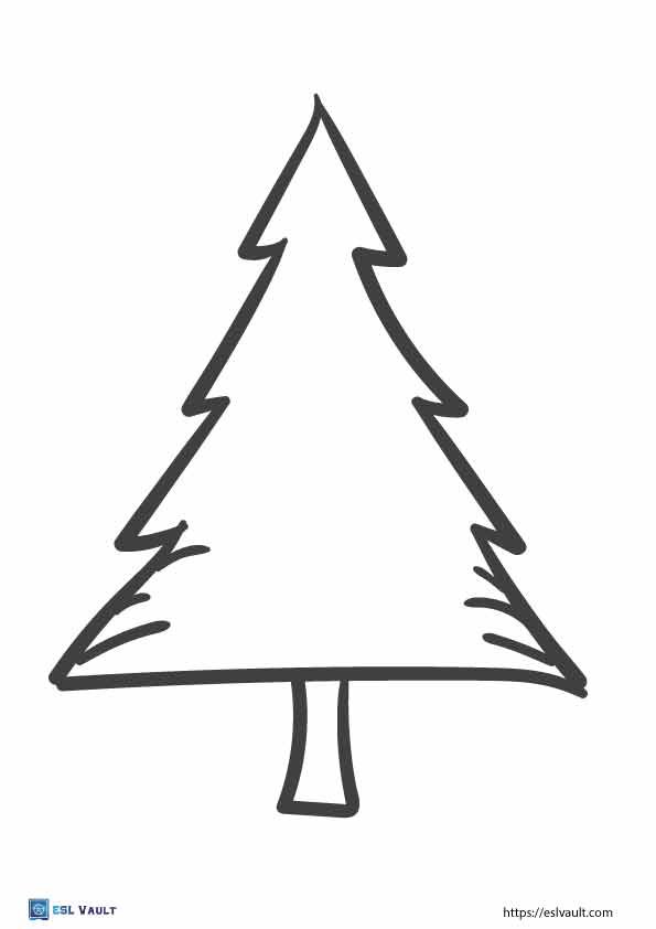 christmas tree outline 3