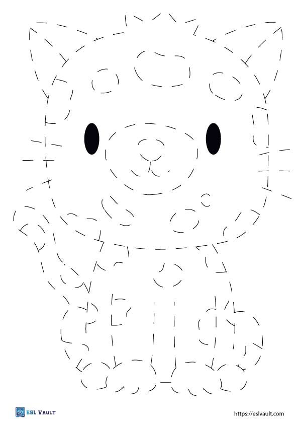 free animal tracing page pdf cheetah