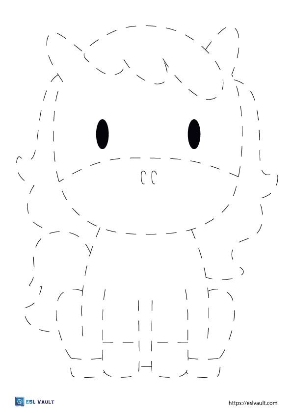 free farm animal tracing pages horse