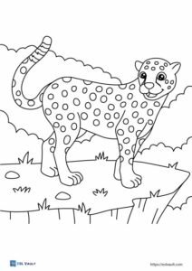 free printable cheetah coloring pages