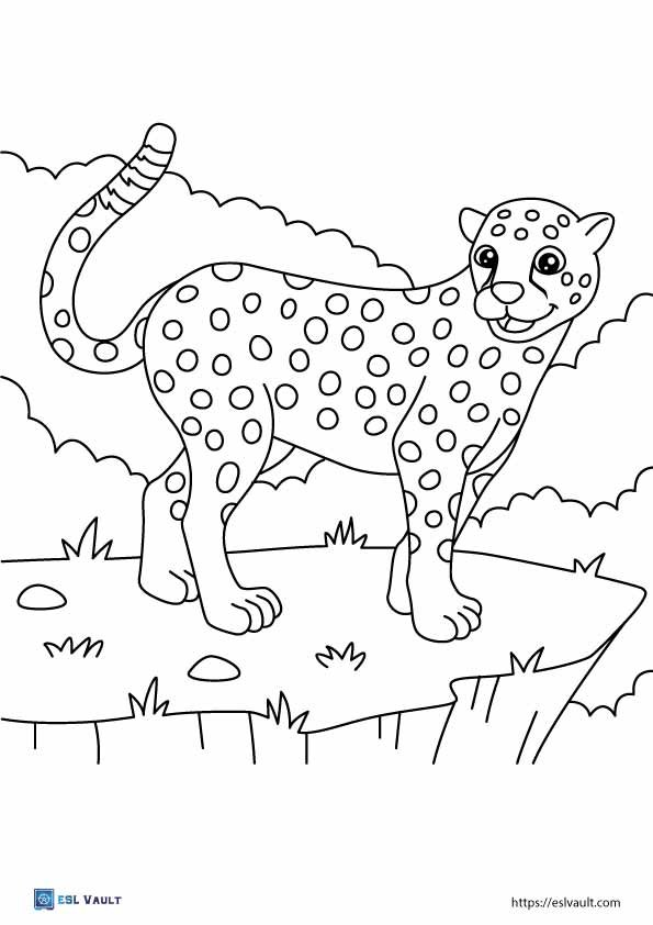 free printable cheetah coloring pages