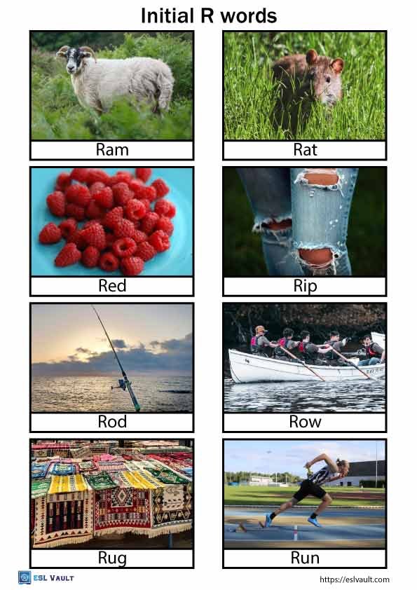 initial r words