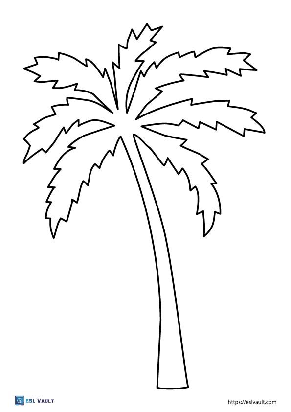 palm tree outline template 2