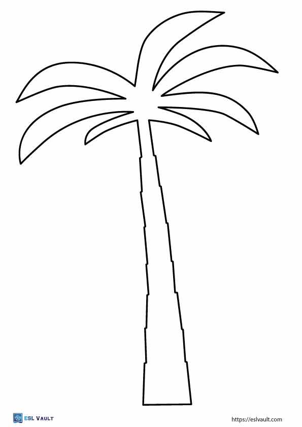 palm tree outline template 3