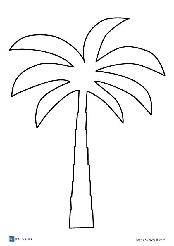 palm tree outline template