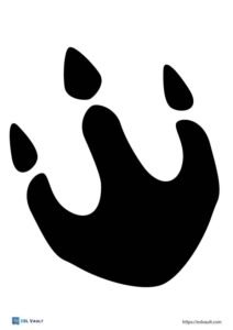 Free printable dinosaur footprints and tracks (16 PDFs)
