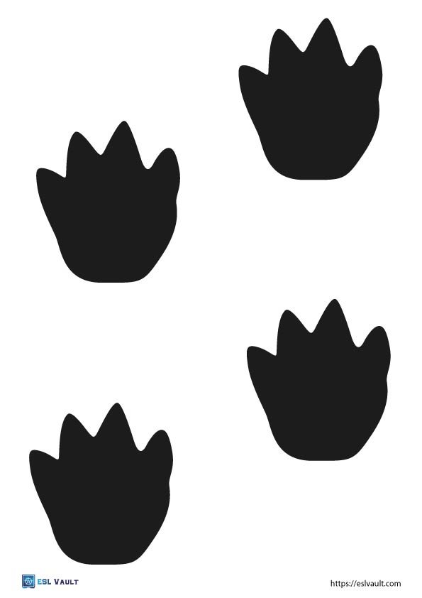 printable dinosaur footprints small