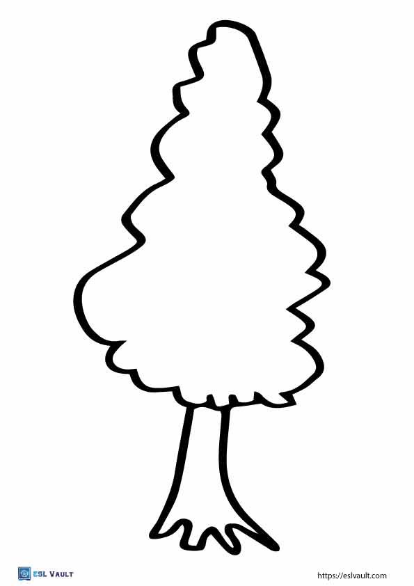 simple tree outline template 3