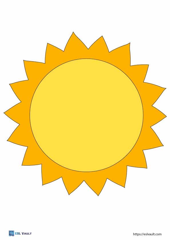 yellow sun outline