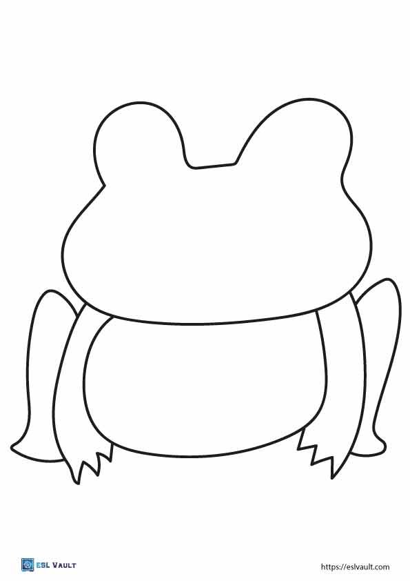cut and glue paper frog craft