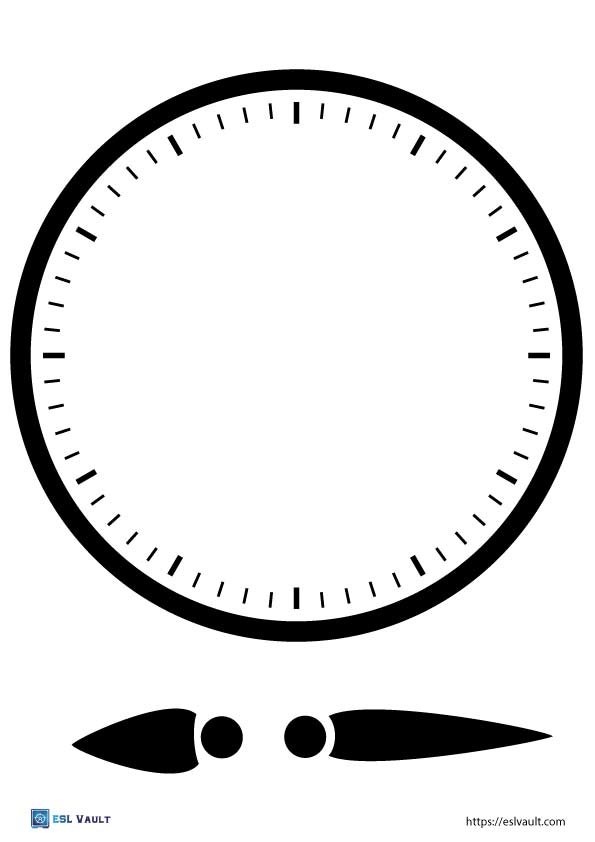 free printable clock face with minutes