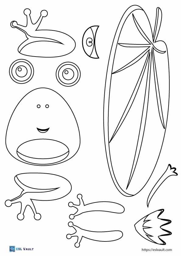 free printable frog craft template 2
