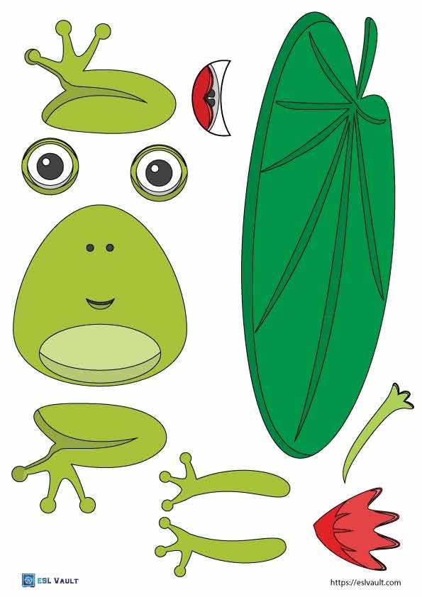 free printable frog craft template