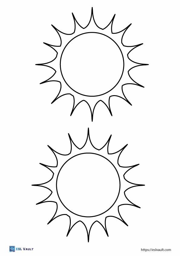 free sun template printable