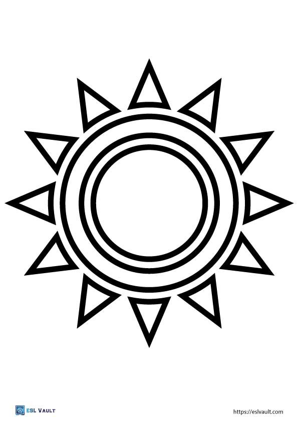 large printable sun template