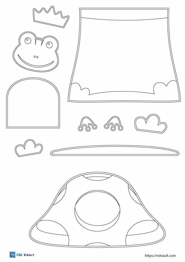 paper frog craft printable 2