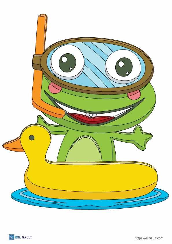 paper frog craft template key