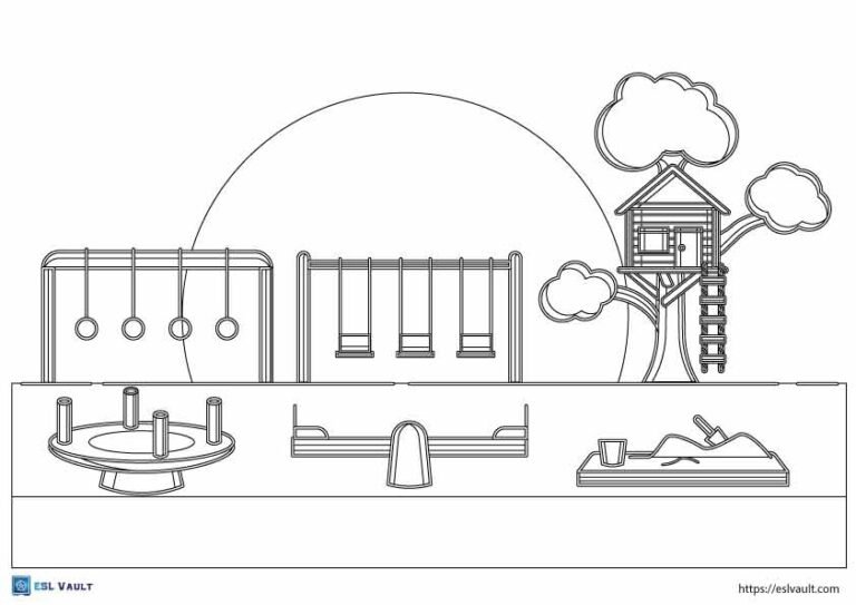 playground coloring pages for kids