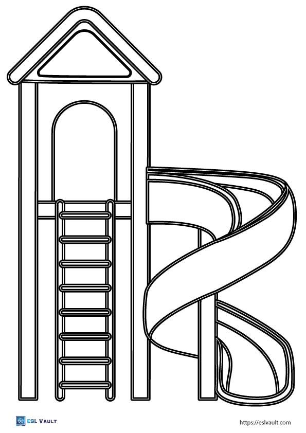 playground coloring pages preschool