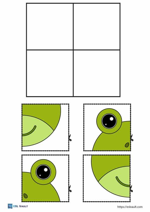 preschool frog craft puzzle